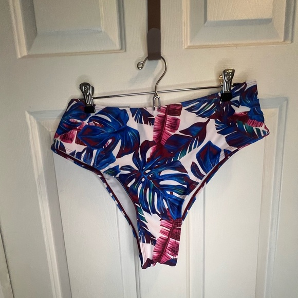 Other - Tropical Print High-Waisted Bikini Bottom